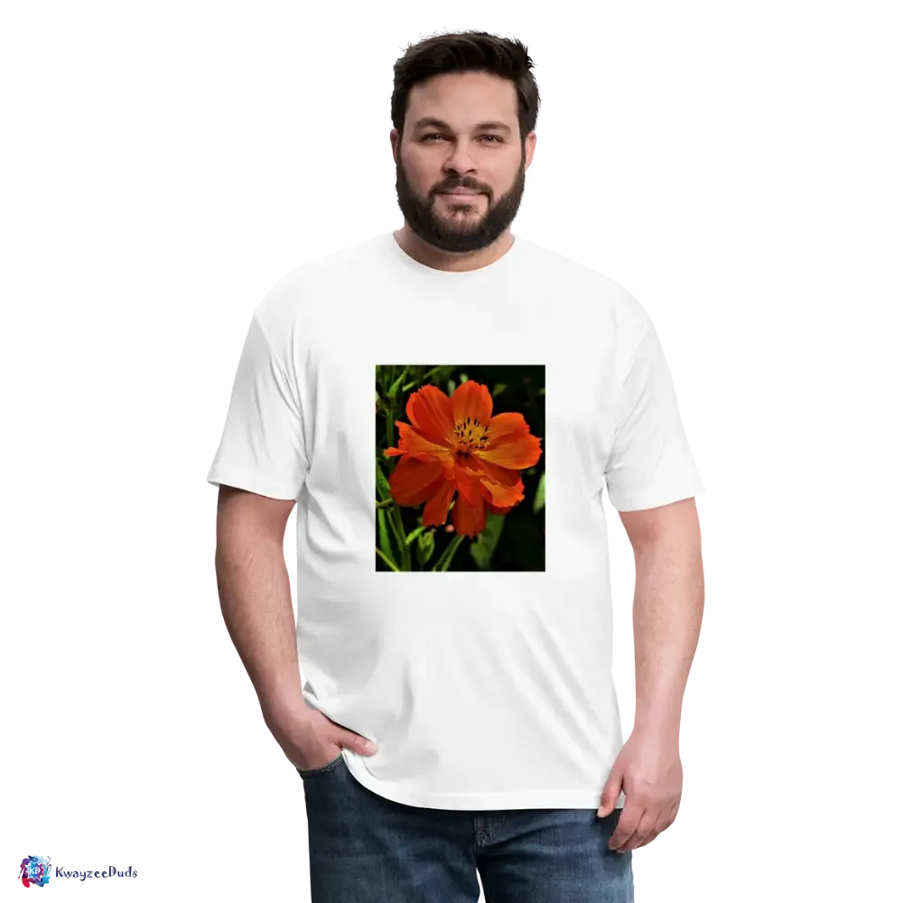 Giverny Sulfur Cosmos Fitted Cotton/Poly T-Shirt by Next Level