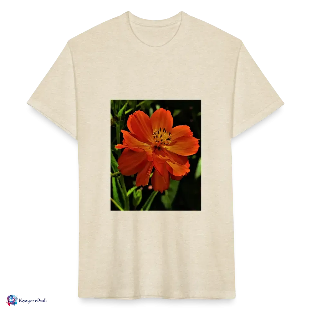 Giverny Sulfur Cosmos Fitted Cotton/Poly T-Shirt by Next Level