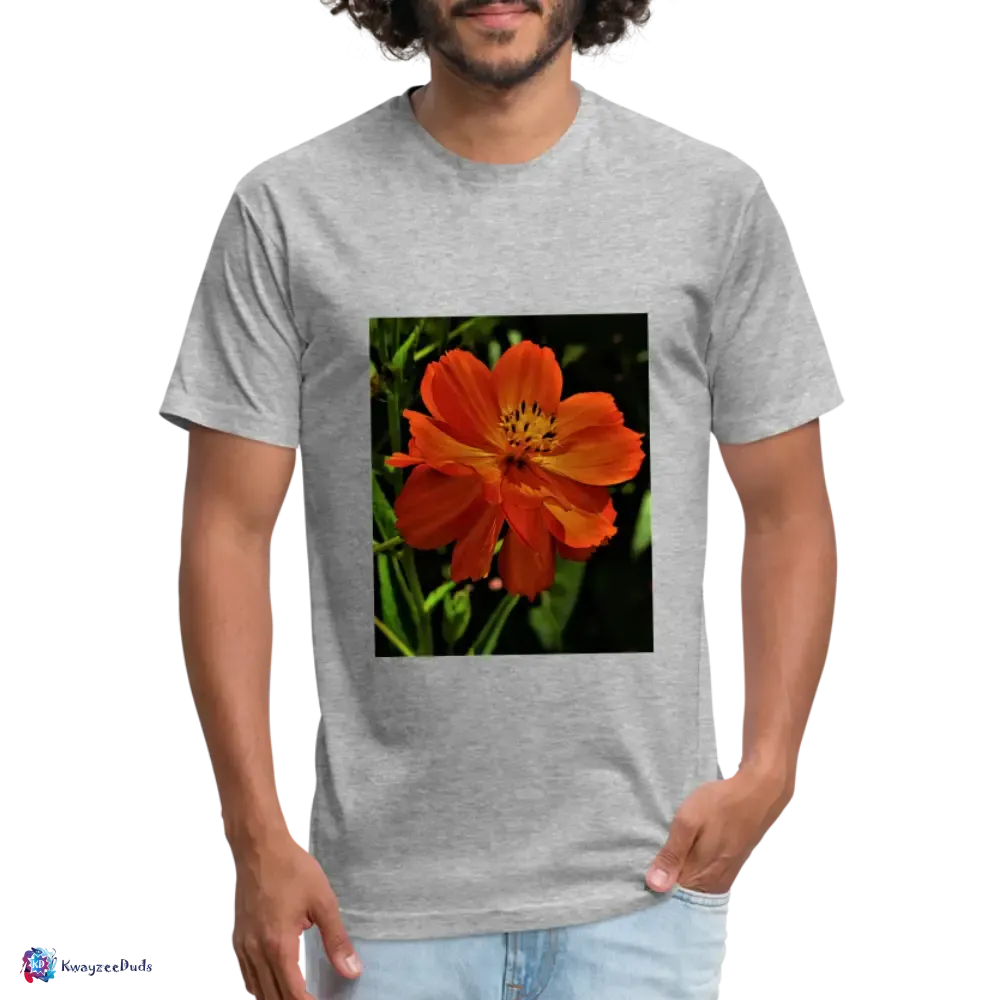Giverny Sulfur Cosmos Fitted Cotton/Poly T-Shirt by Next Level