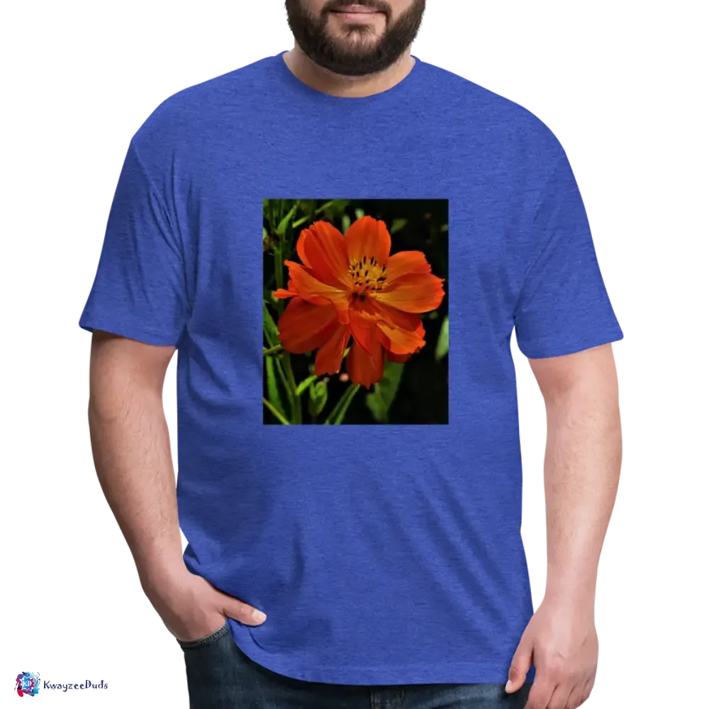 Giverny Sulfur Cosmos Fitted Cotton/Poly T-Shirt by Next Level