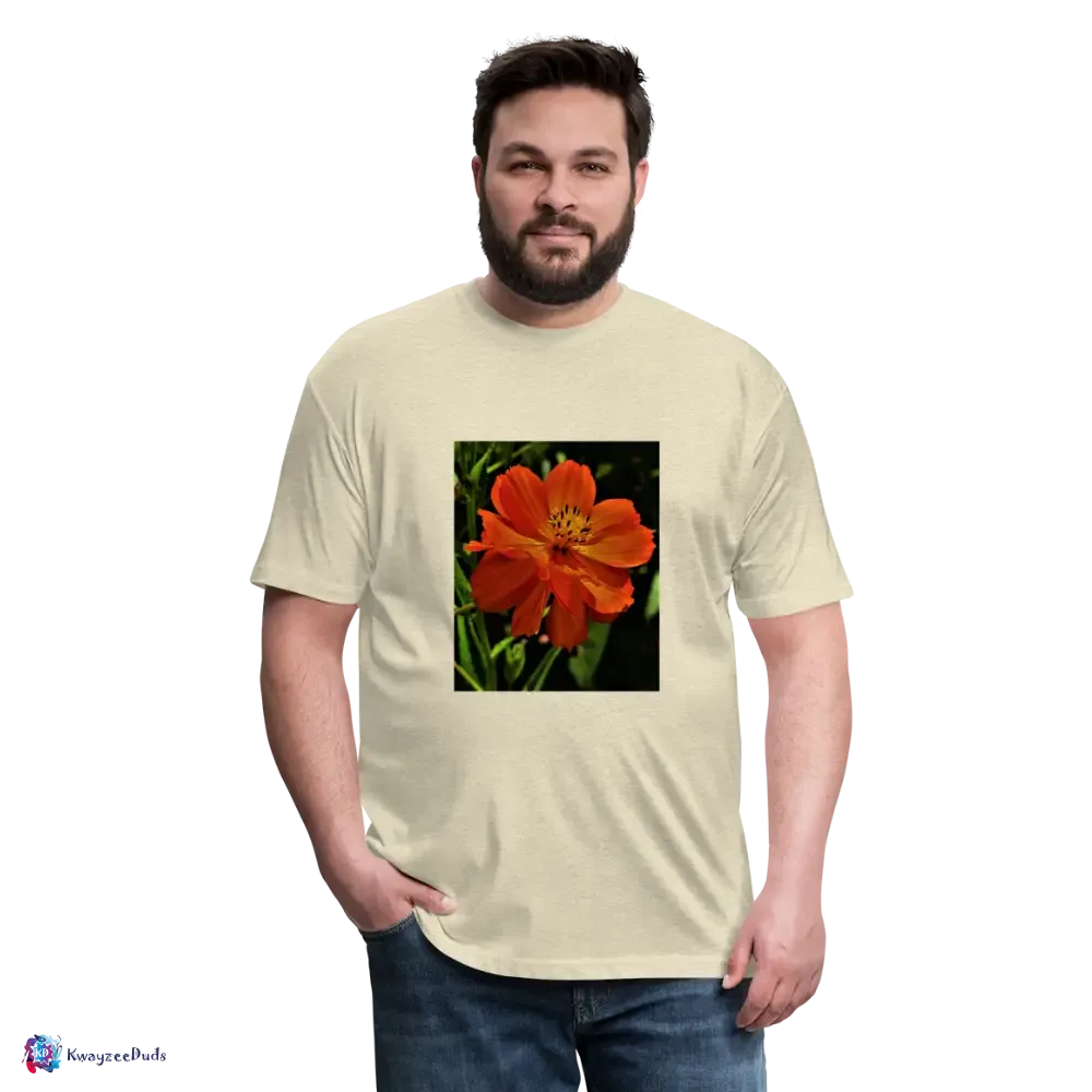 Giverny Sulfur Cosmos Fitted Cotton/Poly T-Shirt by Next Level