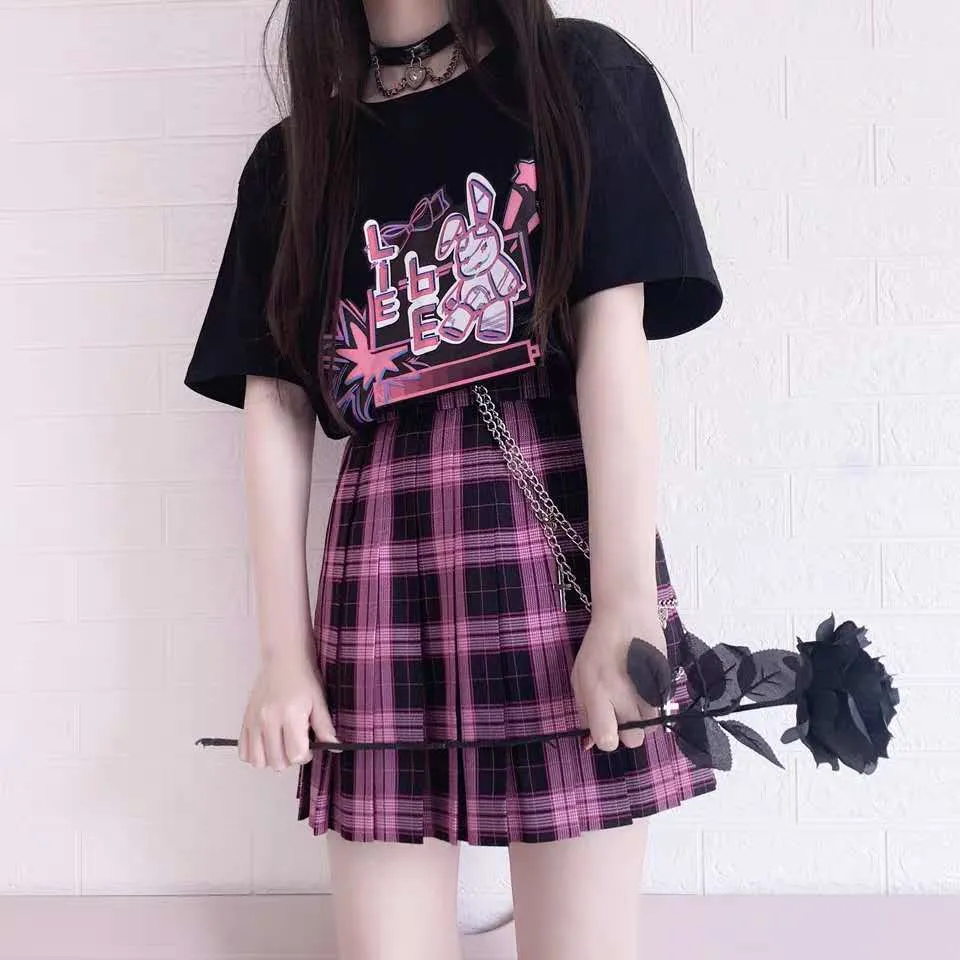 Kawaii Cute Bunny Print T-Shirt