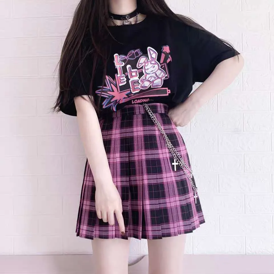 Kawaii Cute Bunny Print T-Shirt
