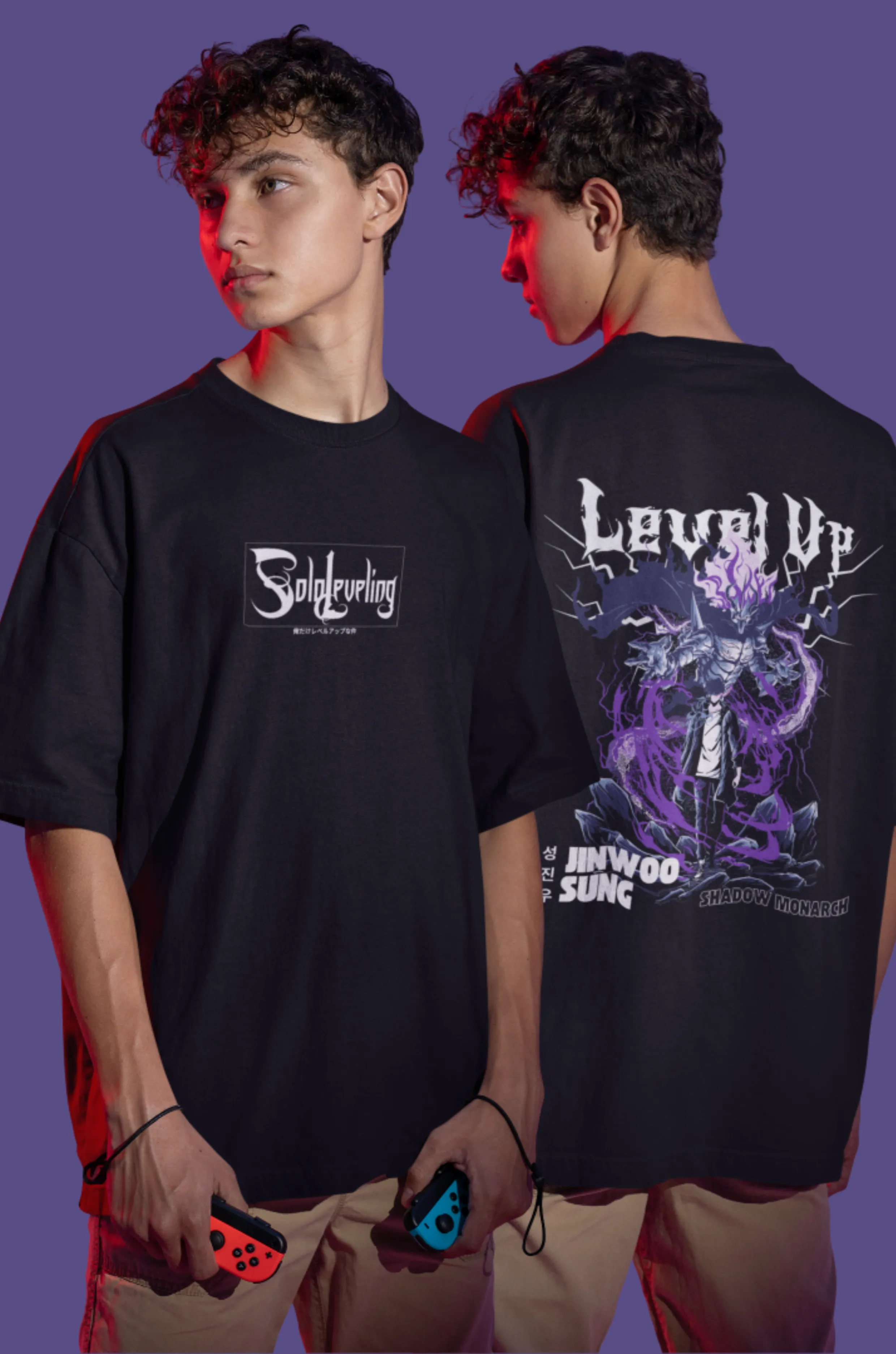 Level Up / Solo Leveling / Unisex Oversize T-shirt