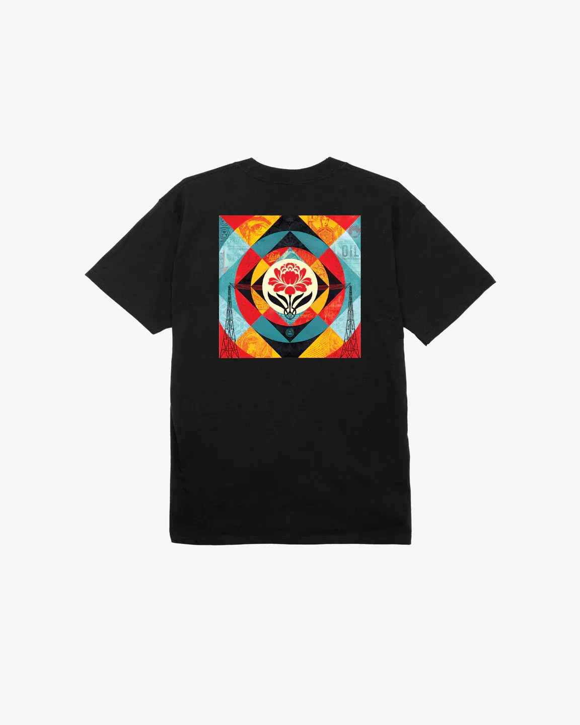 OBEY Geometric Power Canvis Tee - Black