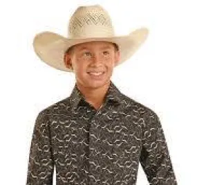 ROCK N ROLL DENIM® BOYS LONGHORN TWO POCKET SNAP SHIRT