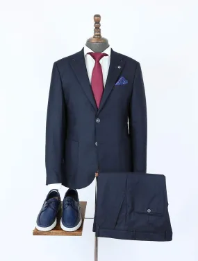 Sky Black Linen Suit