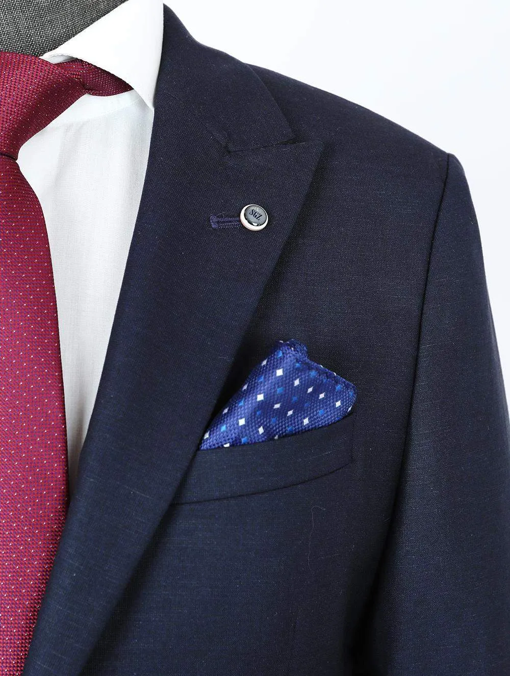 Sky Black Linen Suit