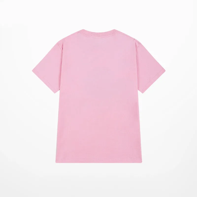 SoftGril Style Pink Cartoon Bear Oversized T-Shirt