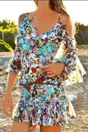 Vanita Rosa  Mila Silk Short Dress