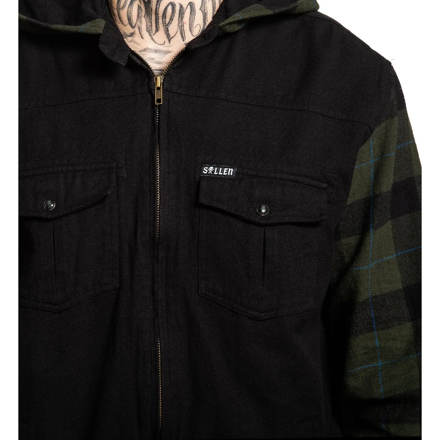 Wrangler Hooded Long Sleeve Flannel